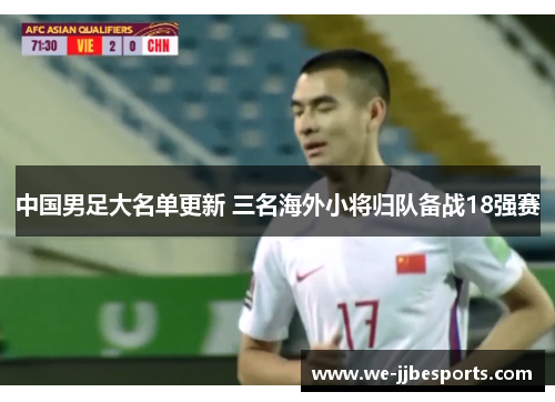 中国男足大名单更新 三名海外小将归队备战18强赛