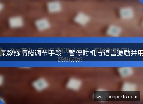 某教练情绪调节手段,暂停时机与语言激励并用 某教练情绪调节手段,暂停时机与语言激励并用